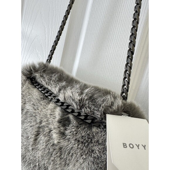 NWT BOYY Real Fur Bag With Sliding Adjustable Chain (A051) - Picture 3 of 8